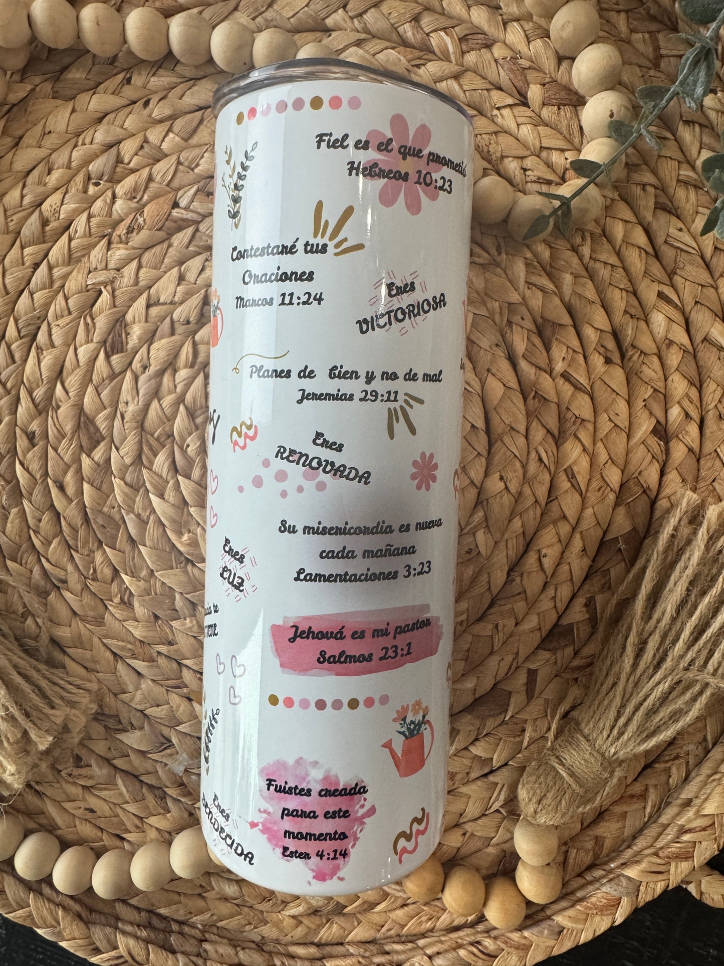 Nuevo- Promesas de Dios para mi- Tumbler 20oz