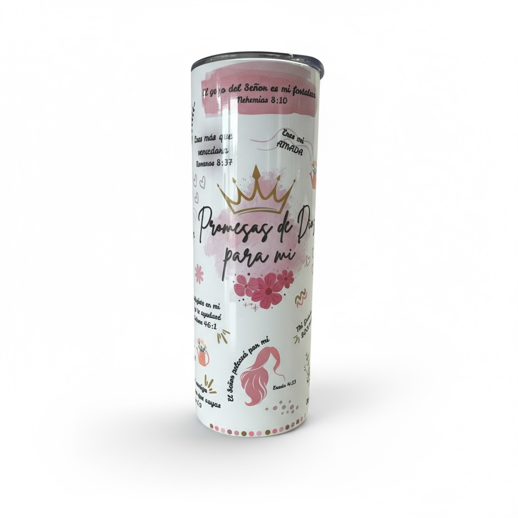 Nuevo- Promesas de Dios para mi- Tumbler 20oz