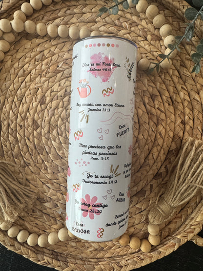 Nuevo- Promesas de Dios para mi- Tumbler 20oz