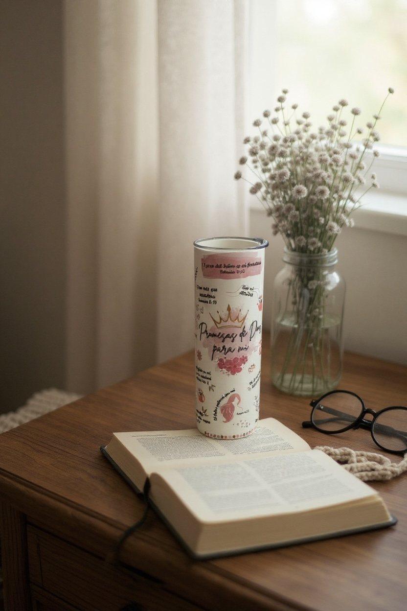 Nuevo- Promesas de Dios para mi- Tumbler 20oz