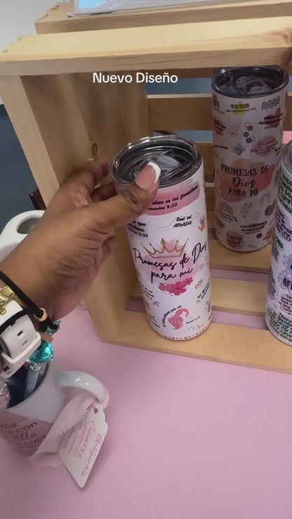Nuevo- Promesas de Dios para mi- Tumbler 20oz